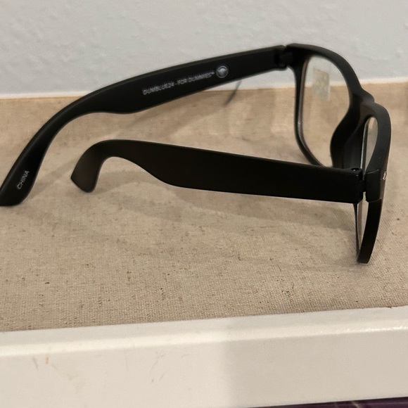 Black frame blue blocker glasses. 6” across eyes and nose and 6” arm - Picture 3 of 5